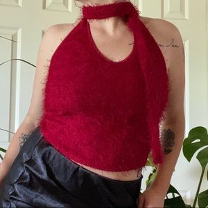 Vintage red halter top